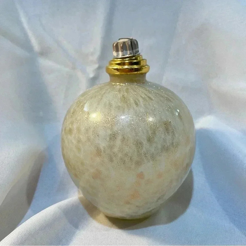 Vintage Cream and Gold Sparkly Glass Diffuser